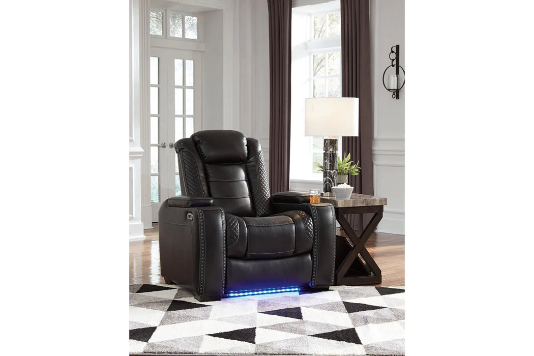 Party Time Midnight Power Recliner