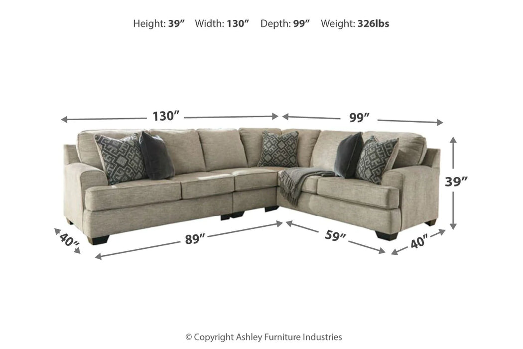Bovarian Stone 3-Piece Sectional