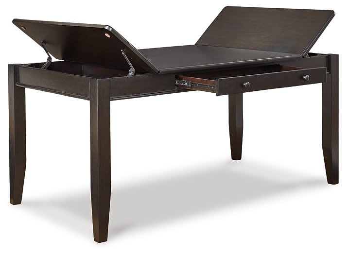 Ambenrock Dark Brown Dining Table with Storage