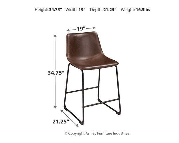 Centiar Brown Counter Height Barstool
