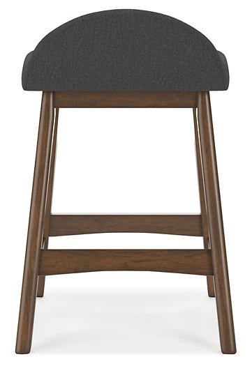 Lyncott Charcoal/Brown Counter Height Barstool