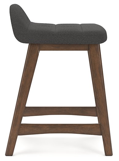 Lyncott Charcoal/Brown Counter Height Barstool