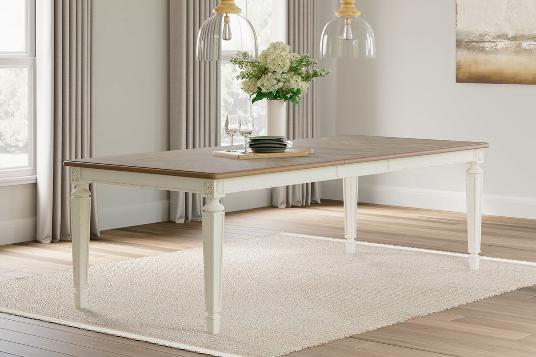 Realyn Chipped White Dining Extension Table