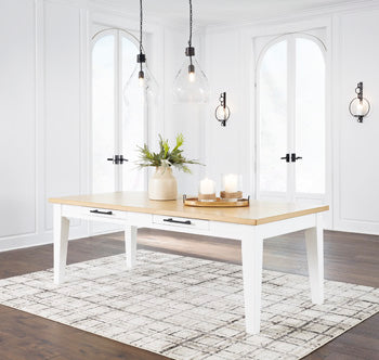 Ashbryn White/Natural Dining Table