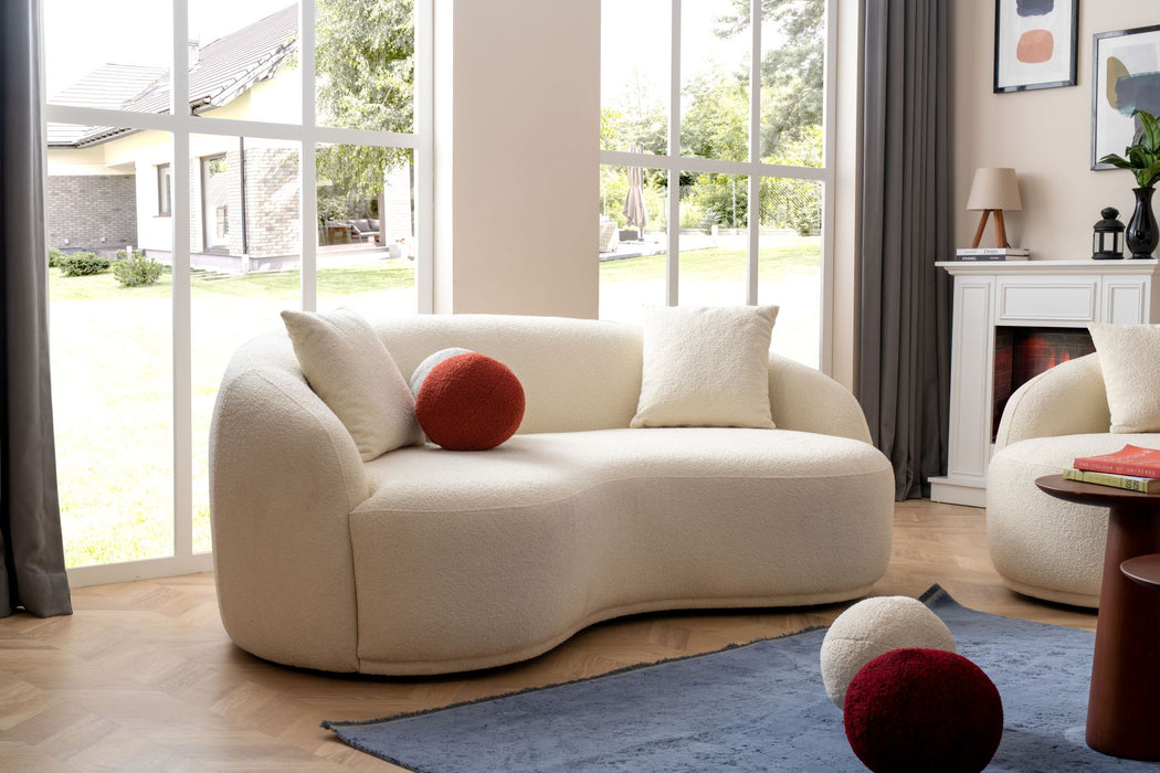 Bonita Ivory Boucle Living Room Set