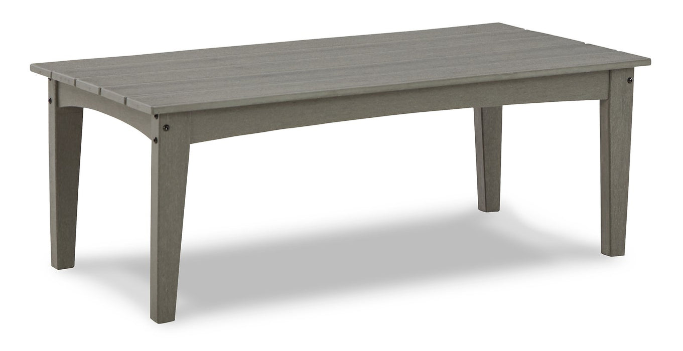 Visola Gray Outdoor Sofa and Coffee Table