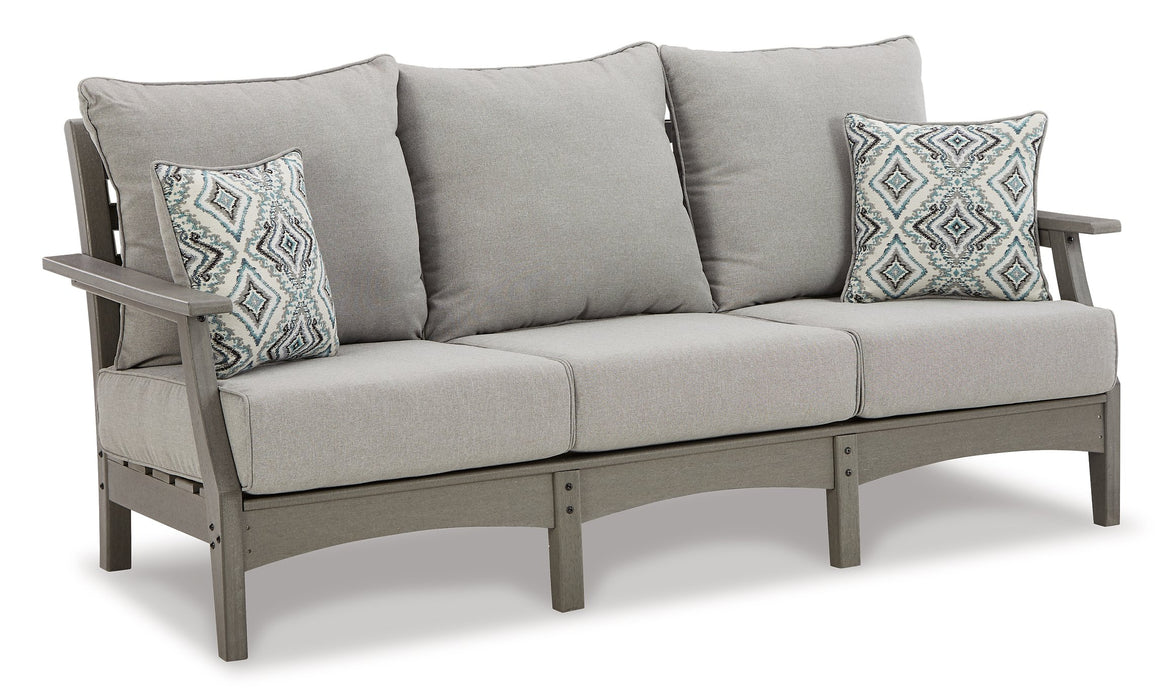 Visola Gray Outdoor Sofa and Loveseat with Coffee Table