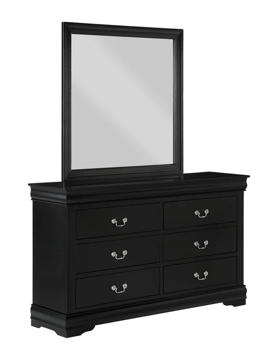 Louis Philip Black Bedroom Mirror (Mirror Only)