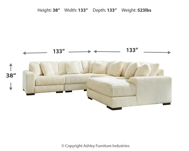 Lindyn Ivory 5-Piece RAF Sectional