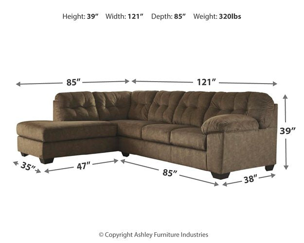 Accrington 2-Piece Sleeper Sectional with Chaise