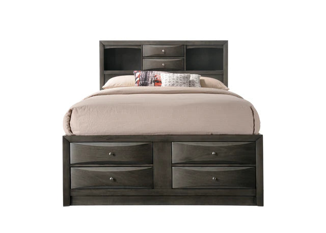 Emily Gray Queen Storage Platform Bedroom Set