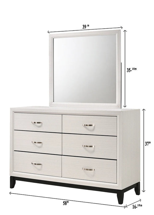 Akerson Chalk Bedroom Mirror (Mirror Only)