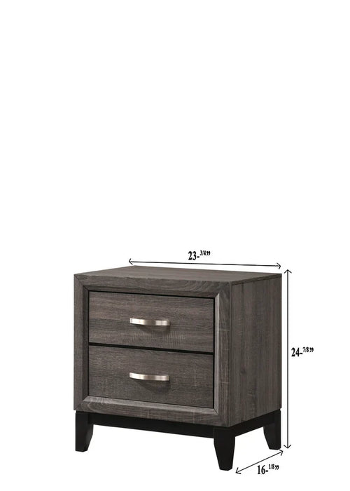 Akerson Gray King Panel Bedroom Set