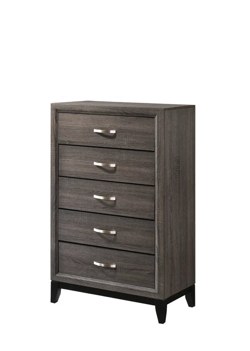 Akerson Gray King Panel Bedroom Set