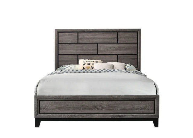 Akerson Gray King Panel Bedroom Set