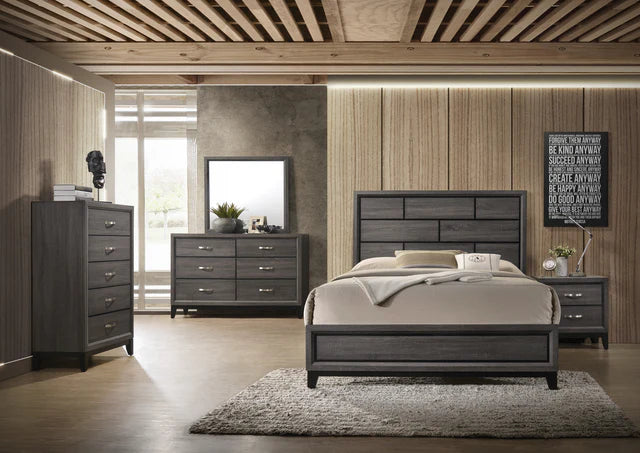 Akerson Gray Queen Panel Bedroom Set