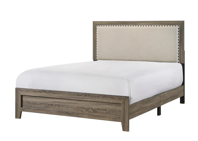 Millie Brownish Gray King Upholstered Bedroom Set