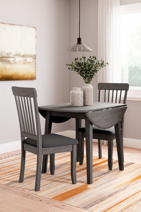 Shullden Gray Drop Leaf  Dining Room Set