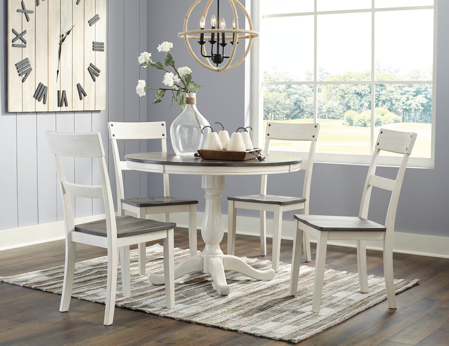 Nelling Two-tone 5-Piece Round Dining Set