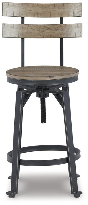 Lesterton Light Brown/Black Counter Height Barstool