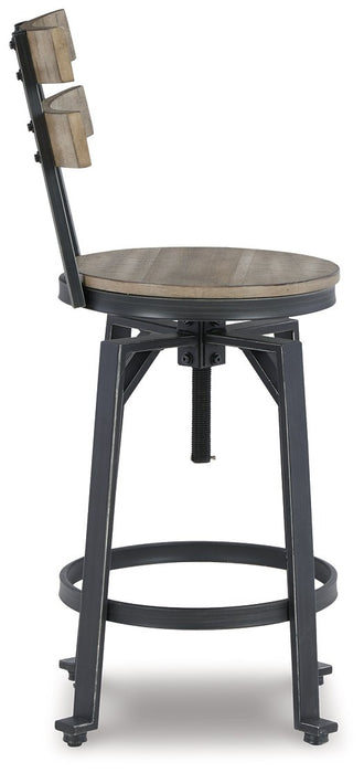 Lesterton Light Brown/Black Counter Height Barstool