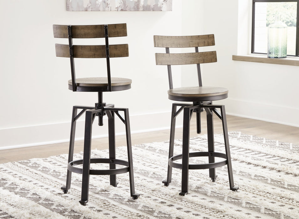 Lesterton Light Brown/Black Counter Height Barstool