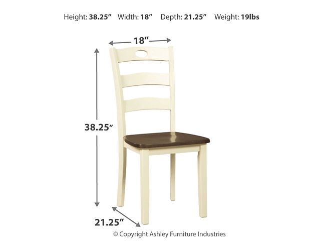 Woodanville Cream/Brown Dining Chair