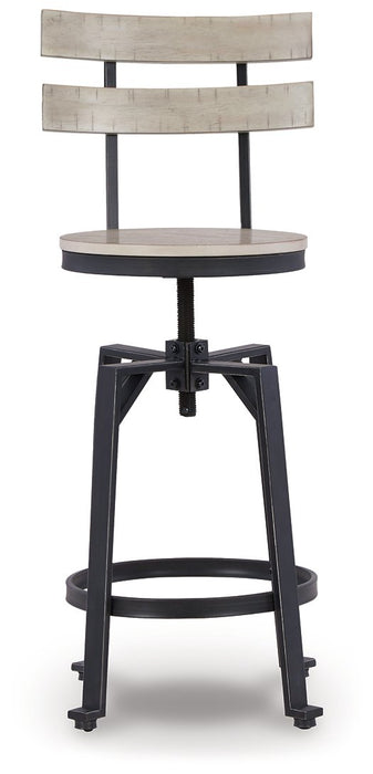 Karisslyn Whitewash/Black Counter Height Barstool