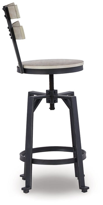 Karisslyn Whitewash/Black Counter Height Barstool