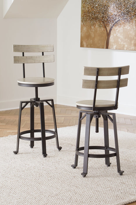 Karisslyn Whitewash/Black Counter Height Barstool