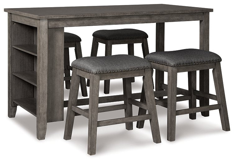 Caitbrook Gray Counter Height Dining Set