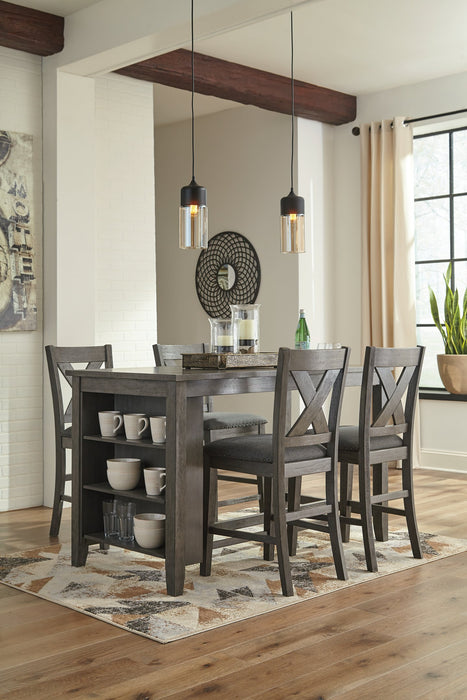 Caitbrook Gray Counter Height Dining Set