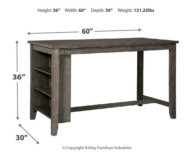 Caitbrook Gray Counter Height Dining Set