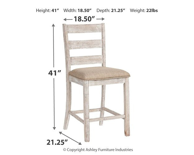 Skempton White/Light Brown 5-Piece Counter Height Set