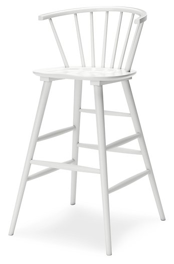 Grannen White Bar Height Stool