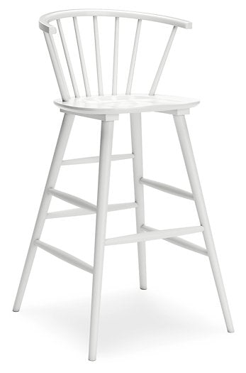 Grannen White Bar Height Stool