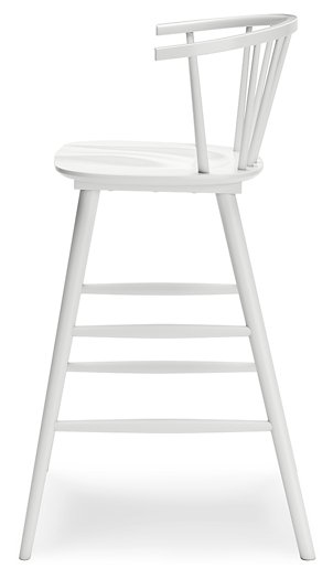 Grannen White Bar Height Stool