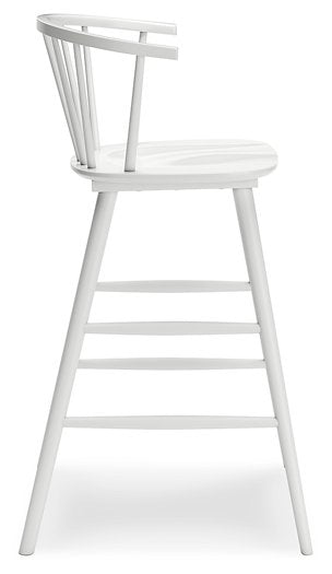 Grannen White Bar Height Stool