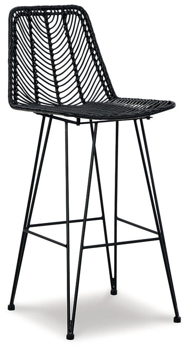 Angentree Black Bar Height Barstool