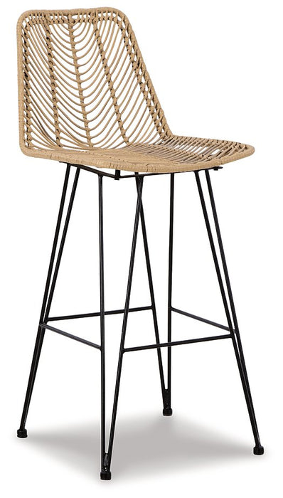 Angentree Natural/Black Bar Height Barstool