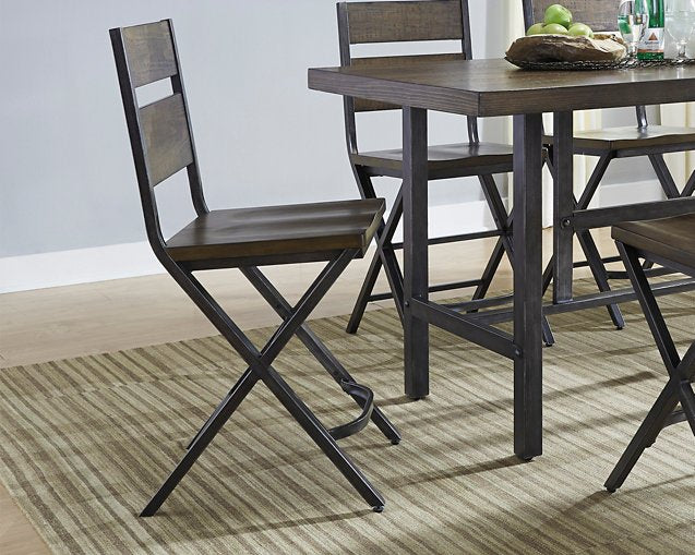 Kavara Medium Brown Counter Height Dining Set