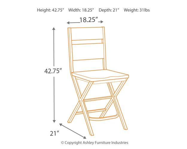 Kavara Medium Brown Counter Height Barstool