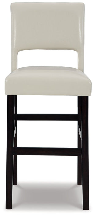 Leektree Ivory/Brown Bar Height Barstool