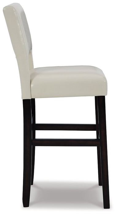 Leektree Ivory/Brown Bar Height Barstool