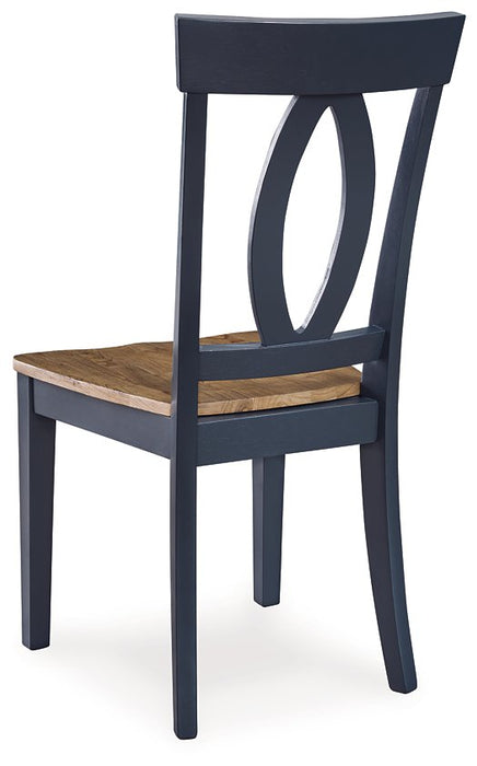 Landocken Brown/Blue Dining Chair (Set of 2)