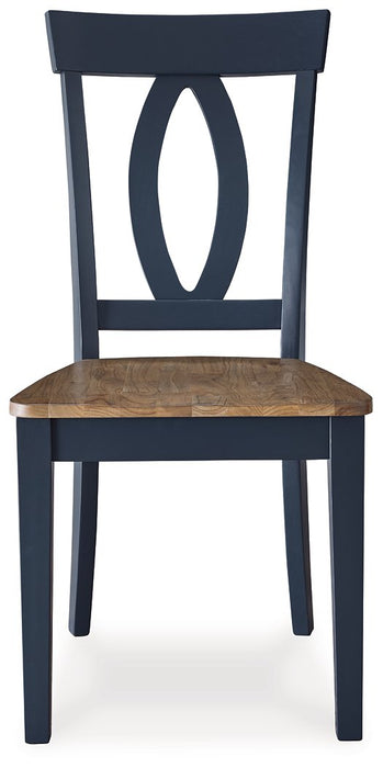 Landocken Brown/Blue Dining Chair (Set of 2)