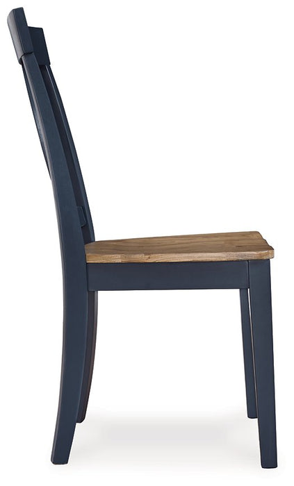 Landocken Brown/Blue Dining Chair (Set of 2)