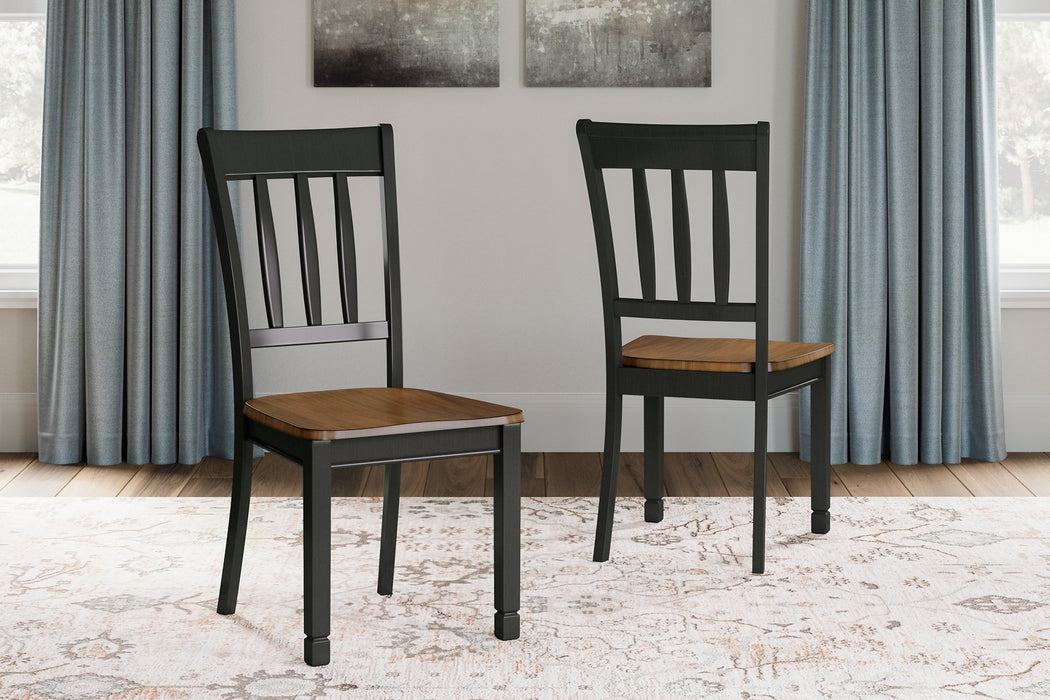 Owingsville Black/Brown Dining Chair, Set of 2