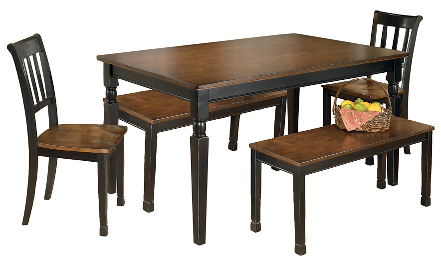 Owingsville Black/Brown Rectangular Dining Set