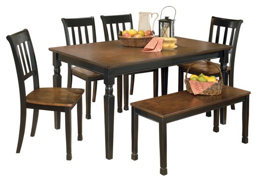 Owingsville Black/Brown Rectangular Dining Set